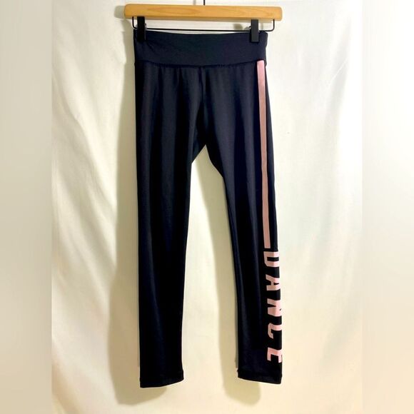 Justice black dance leggings 92% Polyester size 10 - Picture 1 of 6